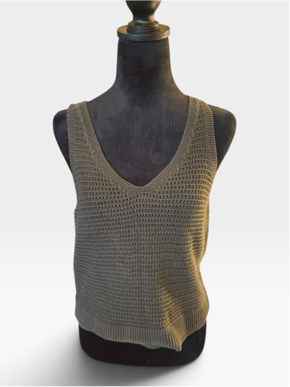 Banana Republic Dark Olive Green Sweater Tank - Size M